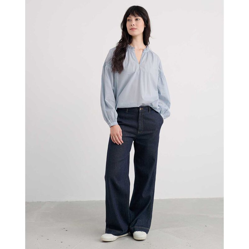 Seasalt Cornwall Gwel Top - Blue Fog image number 3